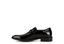 Stacy Adams Mens Abram Moc Toe Bit Slip On Oxford - Black -Best Shoes Specialty Store US 01 420070 03