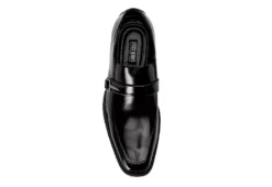 Stacy Adams Mens Abram Moc Toe Bit Slip On Oxford - Black -Best Shoes Specialty Store US 01 420070 05