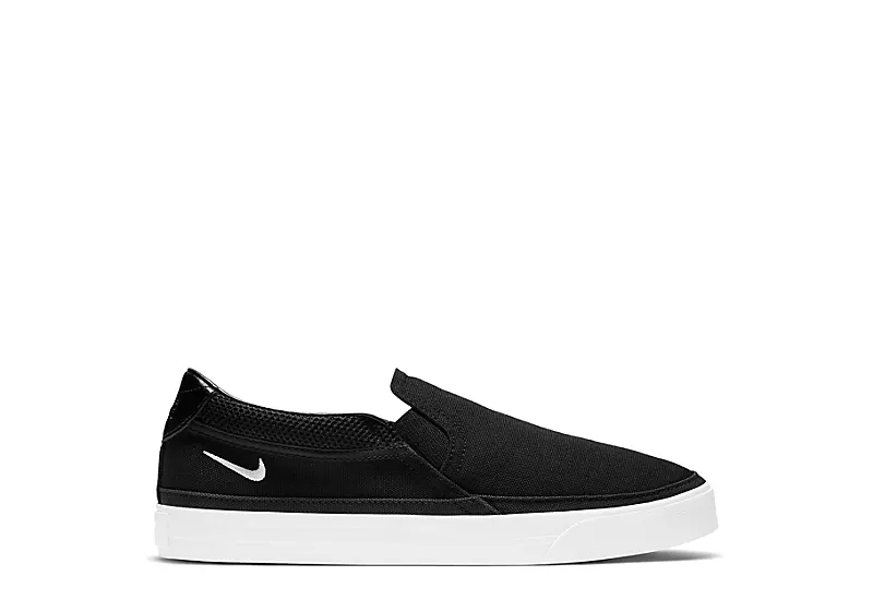 Nike Womens Court Legacy Slip On Sneaker - Black 2 Nike Womens Court Legacy Slip On Sneaker - Black - Image 2