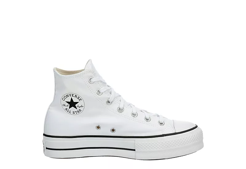 Converse Womens Chuck Taylor All Star High Top Platform Sneaker - White 2 Converse Womens Chuck Taylor All Star High Top Platform Sneaker - White - Image 2