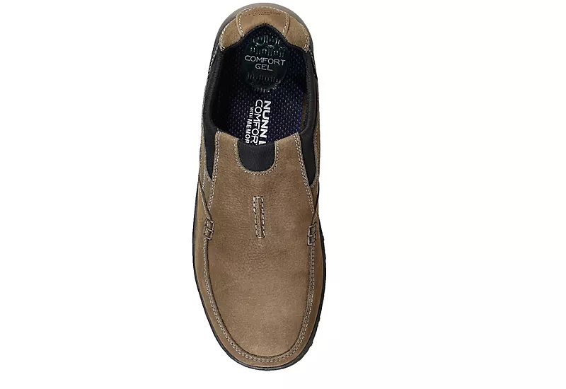 Nunn Bush Mens Quest Moc Toe Slip On Oxford - Tan 6 Nunn Bush Mens Quest Moc Toe Slip On Oxford - Tan - Image 6