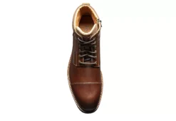 Florsheim Mens Lodge Cap Toe Lace-up Boot - Chestnut -Best Shoes Specialty Store US 01 500781 05