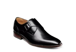 Florsheim Mens Sorrento Plain Toe Single Monk Strap Oxford - Black