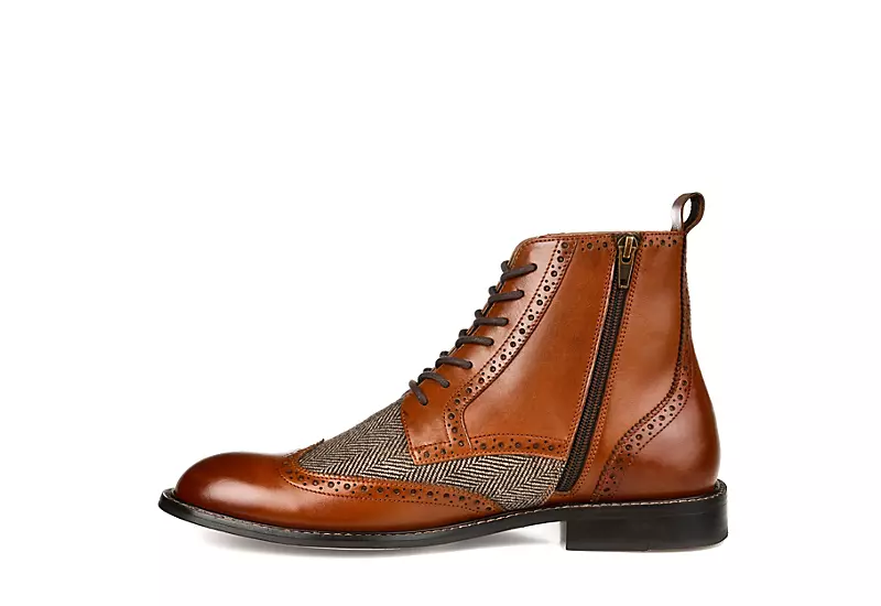 Thomas & Vine Mens Jarett Lace-up Boot - Cognac 4 Thomas & Vine Mens Jarett Lace-up Boot - Cognac - Image 4