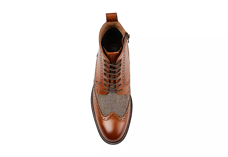 Thomas & Vine Mens Jarett Lace-up Boot - Cognac 6 Thomas & Vine Mens Jarett Lace-up Boot - Cognac - Image 6