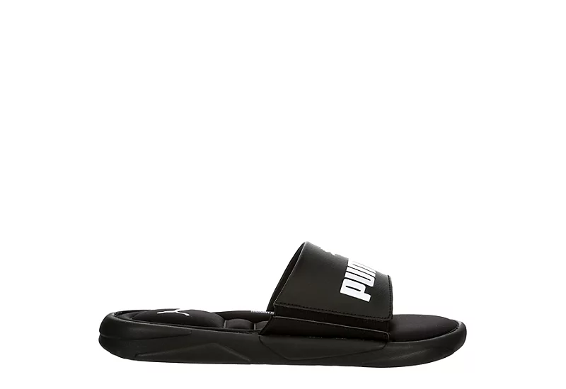 Puma Mens Royal Cat Memory Slide Sandal - Black 2 Puma Mens Royal Cat Memory Slide Sandal - Black - Image 2