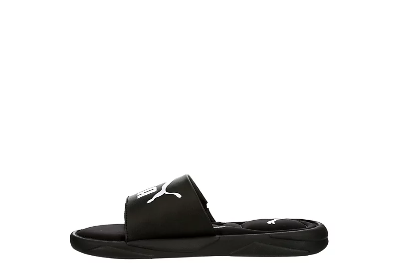 Puma Mens Royal Cat Memory Slide Sandal - Black 4 Puma Mens Royal Cat Memory Slide Sandal - Black - Image 4
