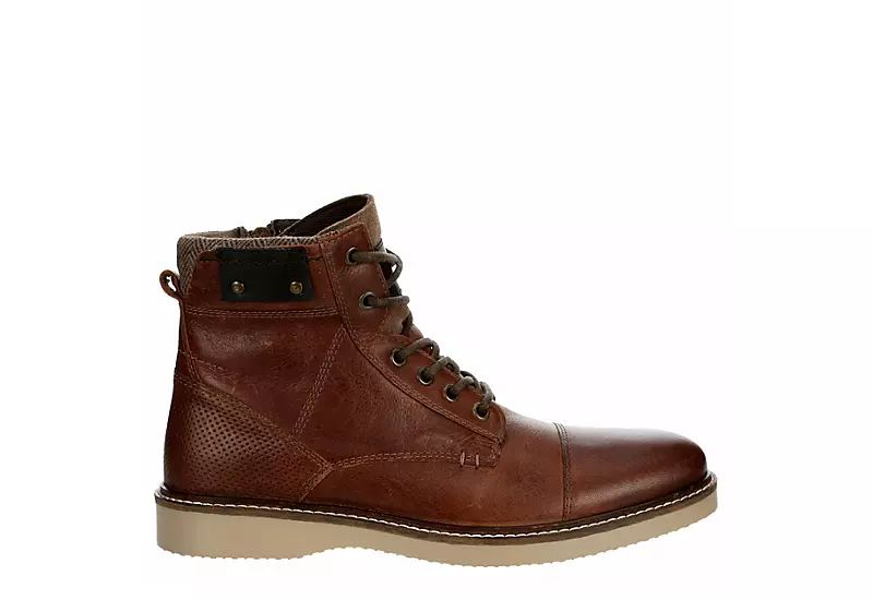 Franco Fortini Mens Wyatt Lace-up Boot - Brown 2 Franco Fortini Mens Wyatt Lace-up Boot - Brown - Image 2