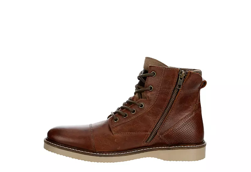 Franco Fortini Mens Wyatt Lace-up Boot - Brown 4 Franco Fortini Mens Wyatt Lace-up Boot - Brown - Image 4