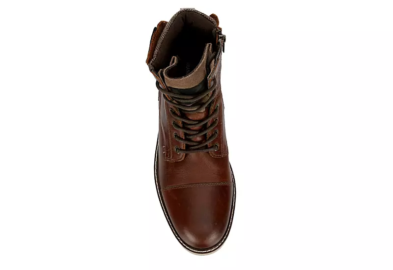 Franco Fortini Mens Wyatt Lace-up Boot - Brown 6 Franco Fortini Mens Wyatt Lace-up Boot - Brown - Image 6