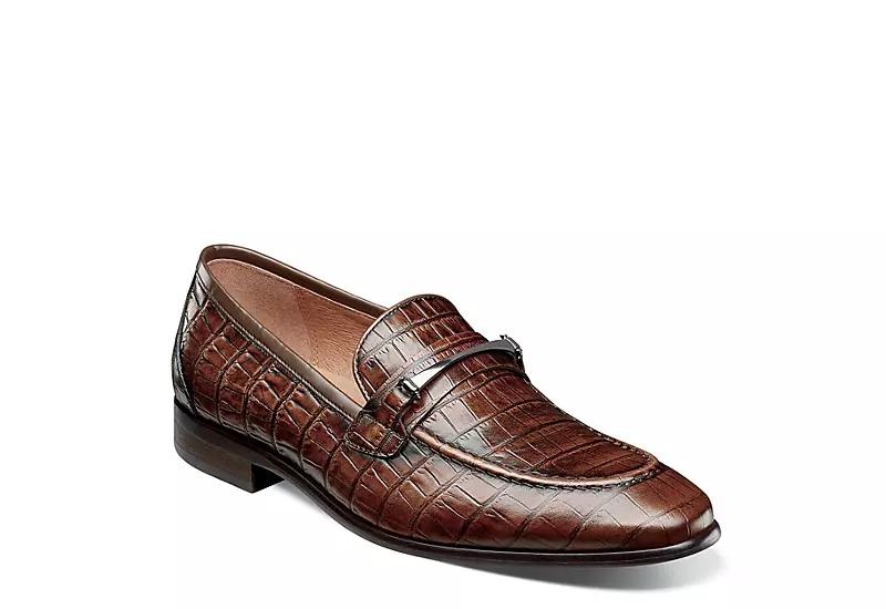 Stacy Adams Mens Ferdinand Moc Toe Slip On Oxford - Cognac 1 Stacy Adams Mens Ferdinand Moc Toe Slip On Oxford - Cognac