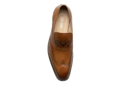 Stacy Adams Mens Pryce Wingtip Perf Slip On Oxford - Cognac -Best Shoes Specialty Store US 01 501561 05