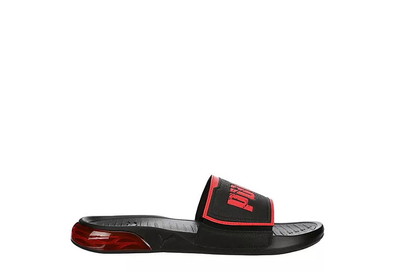 Puma Mens Viz Tech Slide Sandal - Black 2 Puma Mens Viz Tech Slide Sandal - Black - Image 2