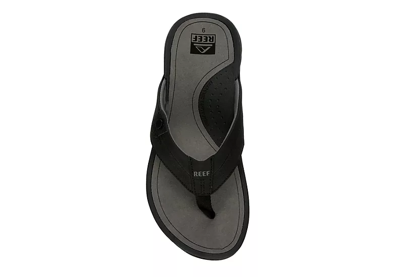 Reef Mens San Onofre Flip Flop Sandal - Black 6 Reef Mens San Onofre Flip Flop Sandal - Black - Image 6