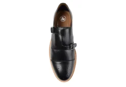 Thomas & Vine Mens Ransom Monk Strap Oxford - Black -Best Shoes Specialty Store US 01 501656 05