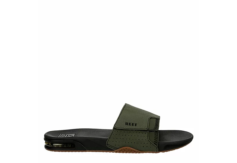 Reef Mens Fanning Slide Sandal - Olive 2 Reef Mens Fanning Slide Sandal - Olive - Image 2