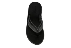 Day Five Mens Board Walk Flip Flop Sandal - Black -Best Shoes Specialty Store US 01 501729 05