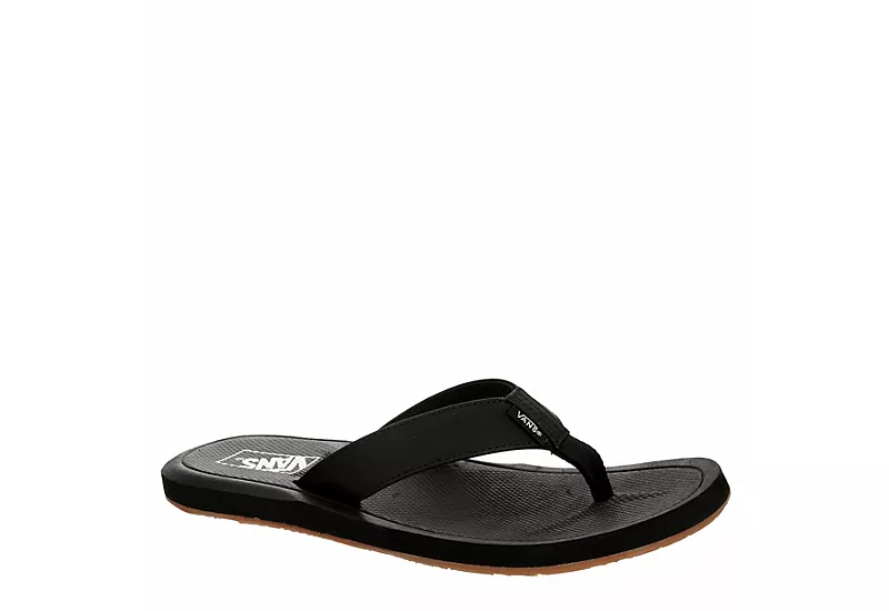Vans Mens Morro 3 Point Flip Flop Sandal - Black 1 Vans Mens Morro 3 Point Flip Flop Sandal - Black