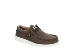 Heydude Mens Wally Slip On Sneaker - Chocolate