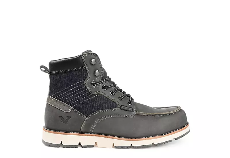 Territory Mens Macktwo Lace-up Boot - Grey 2 Territory Mens Macktwo Lace-up Boot - Grey - Image 2