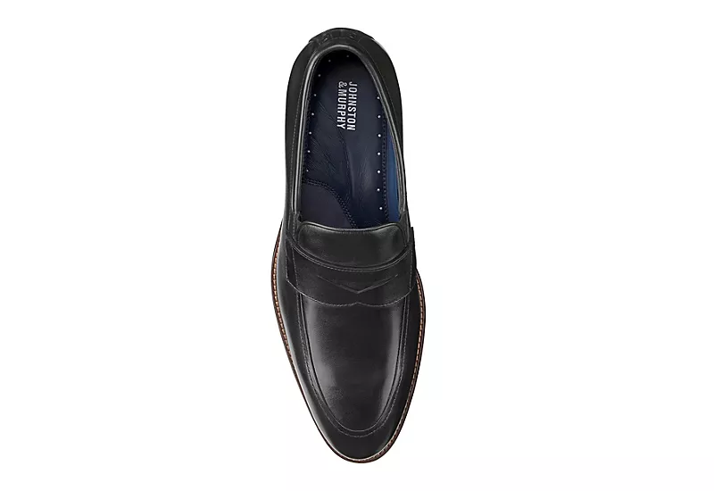 Johnston & Murphy Mens Stockton Penny Loafer Oxford - Black 6 Johnston & Murphy Mens Stockton Penny Loafer Oxford - Black - Image 6