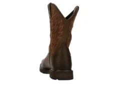 Ariat Mens Groundbreaker Waterproof Work Boot - Brown -Best Shoes Specialty Store US 01 502082 04