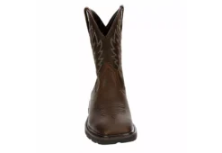 Ariat Mens Groundbreaker Western Work Boot - Brown -Best Shoes Specialty Store US 01 502086 02
