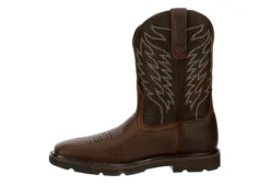 Ariat Mens Groundbreaker Western Work Boot - Brown -Best Shoes Specialty Store US 01 502086 03