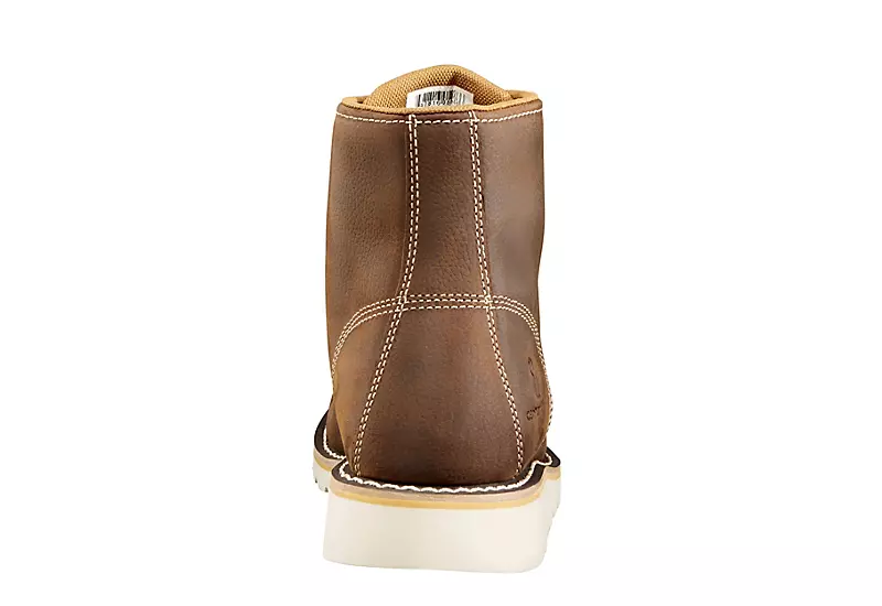 Carhartt Mens Waterproof 6-inch Moc Toe Wedge Boot - Brown 4 Carhartt Mens Waterproof 6-inch Moc Toe Wedge Boot - Brown - Image 4