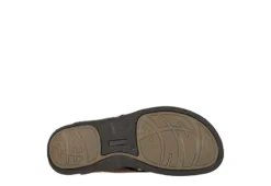 Franco Fortini Mens Newport Flip Flop Sandal - Dark Brown -Best Shoes Specialty Store US 01 502430 06