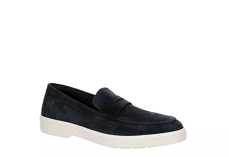 Franco Fortini Mens Cameron Slip On Penny Loafer Oxford - Navy 1 Franco Fortini Mens Cameron Slip On Penny Loafer Oxford - Navy