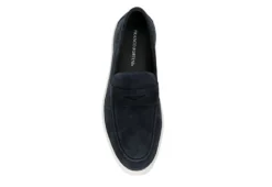 Franco Fortini Mens Cameron Slip On Penny Loafer Oxford - Navy 12 Franco Fortini Mens Cameron Slip On Penny Loafer Oxford - Navy -Best Shoes Specialty Store US 01 502431 05