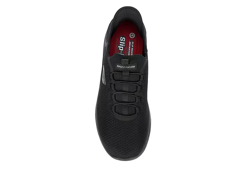 Skechers Mens Slip-ins Summits Colsin Slip Resistant Work Shoe - Black 6 Skechers Mens Slip-ins Summits Colsin Slip Resistant Work Shoe - Black - Image 6