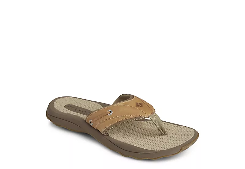 Sperry Mens Outer Banks Flip Flop Sandal - Tan 1 Sperry Mens Outer Banks Flip Flop Sandal - Tan