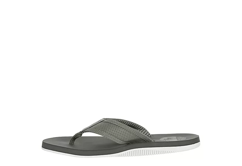 Margaritaville Mens Palm Flip Flop Sandal - Grey 4 Margaritaville Mens Palm Flip Flop Sandal - Grey - Image 4