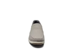 Florsheim Mens Lakeside Canvas Moc Toe Slip On Oxford - Grey -Best Shoes Specialty Store US 01 502785 02