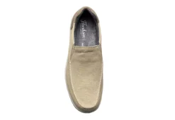 Florsheim Mens Lakeside Canvas Moc Toe Slip On Oxford - Sand -Best Shoes Specialty Store US 01 502786 05