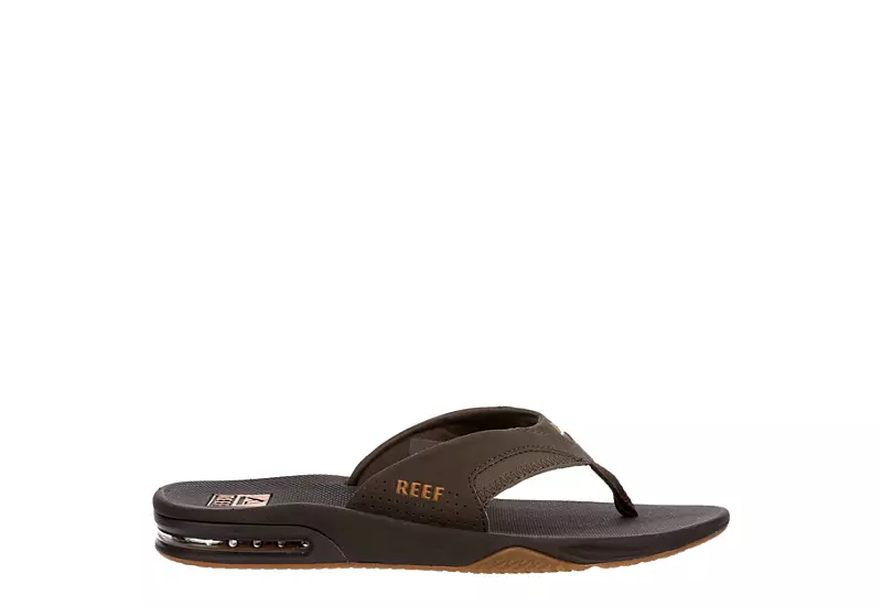 Reef Mens Fanning Flip Flop Sandal - Brown 2 Reef Mens Fanning Flip Flop Sandal - Brown - Image 2