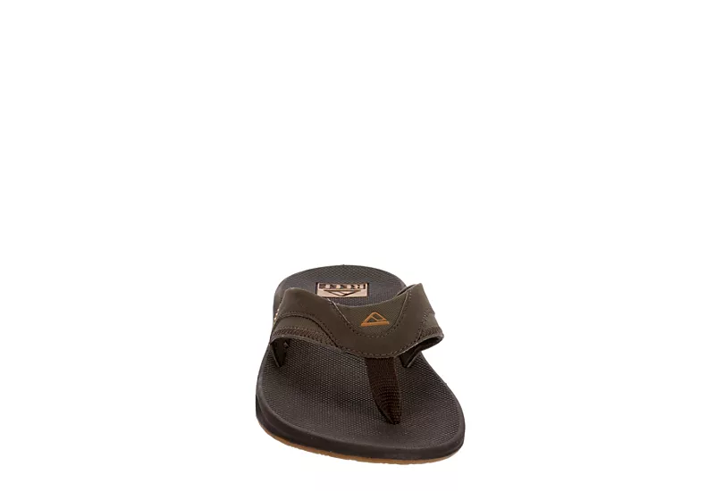 Reef Mens Fanning Flip Flop Sandal - Brown 3 Reef Mens Fanning Flip Flop Sandal - Brown - Image 3