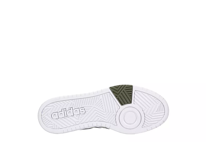 Adidas Mens Hoops 3.0 Mid Sneaker - White 7 Adidas Mens Hoops 3.0 Mid Sneaker - White - Image 7