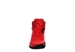 Puma Mens Playmaker Pro Mid Basketball Shoe - Red -Best Shoes Specialty Store US 01 601241 02
