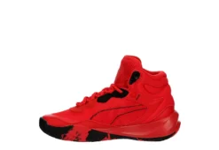 Puma Mens Playmaker Pro Mid Basketball Shoe - Red -Best Shoes Specialty Store US 01 601241 03