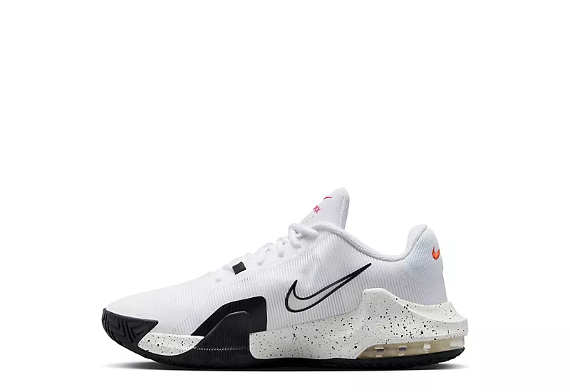 Nike Mens Air Max Impact 4 Basketball Shoe - White 3 Nike Mens Air Max Impact 4 Basketball Shoe - White - Image 3