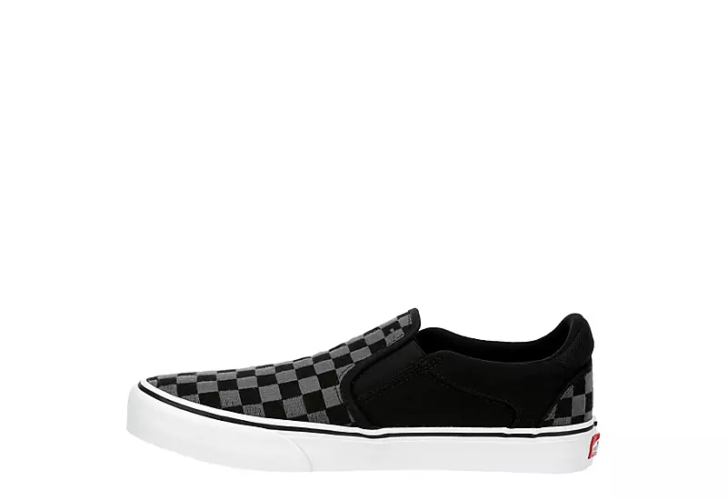 Vans Mens Asher Deluxe Slip On Sneaker - Black 4 Vans Mens Asher Deluxe Slip On Sneaker - Black - Image 4