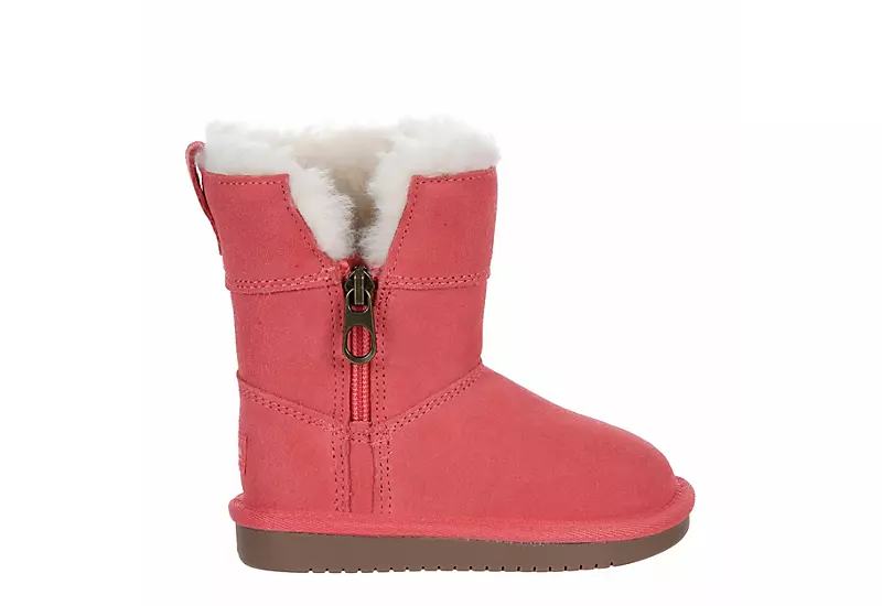Koolaburra By Ugg Girls Infant Aribel Short Fur Boot - Pink 2 Koolaburra By Ugg Girls Infant Aribel Short Fur Boot - Pink - Image 2