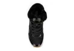 Skechers Girls Uno Cozy On Air Sneaker - Black -Best Shoes Specialty Store US 01 702467 05