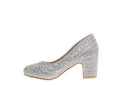 Badgley Mischka Girls Jemtastic Dress Shoe - Silver -Best Shoes Specialty Store US 01 702612 03