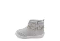 Stride Rite Girls Infant Crib Bianca Boot - Grey -Best Shoes Specialty Store US 01 702617 03