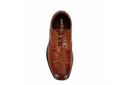 Deer Stags Boys Ace Wingtip Oxford - Cognac -Best Shoes Specialty Store US 01 702674 05
