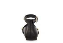 Marc Fisher Girls Tashi Buckle Dress Flat - Black -Best Shoes Specialty Store US 01 702956 04